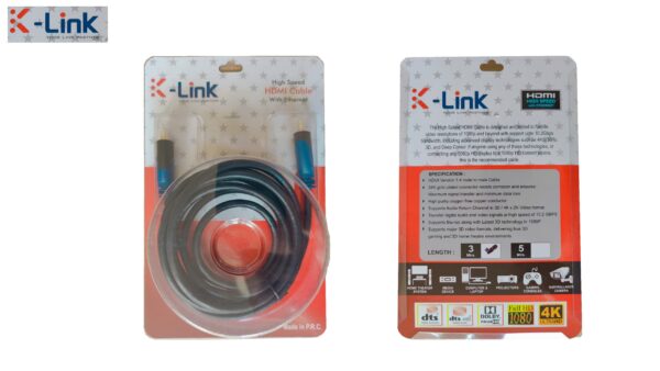 K-LINK 3 MTR HDMI TO HDMI CABLE (Pack of 1)