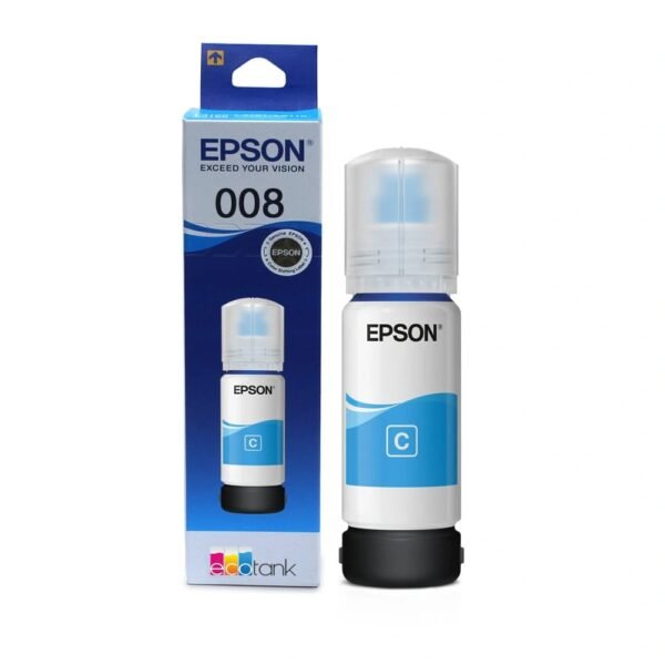 EPSON 008 CYAN GENUINE INKJET INK BOTTLE 70ML