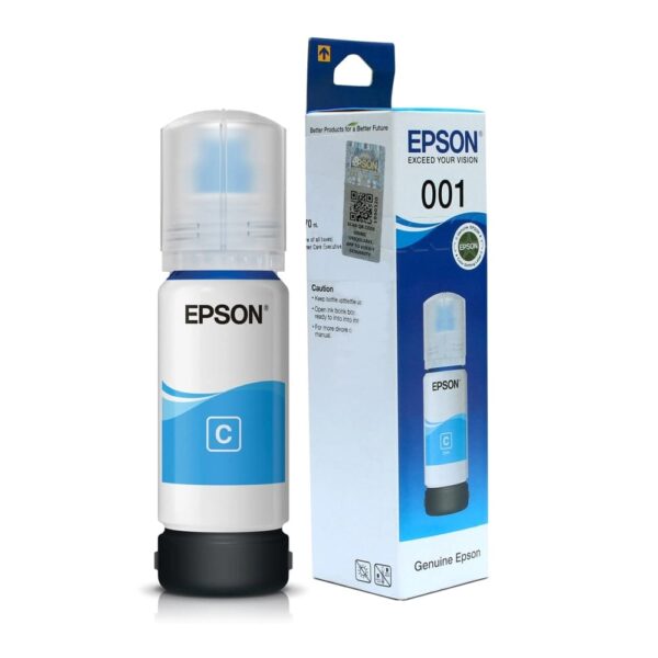 EPSON 001 CYAN GENUINE INKJET INK  BOTTLE 70ML
