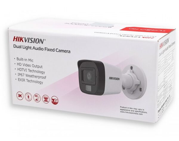 HIKVISION BULLET 5MP (16K0TLPFS) BUILT IN MIC WITH DUAL LIGHT 3K