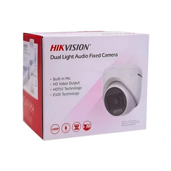 HIKVISION 5MP HYBRID HD 3K DOME CAMERA 2.8MM WITH AUDIO (2CE76K0T-LPFS)