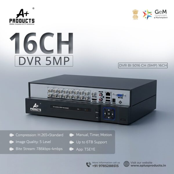 A+ PRODUCTS 16CH XVR UPTO 5MP SUPPORT