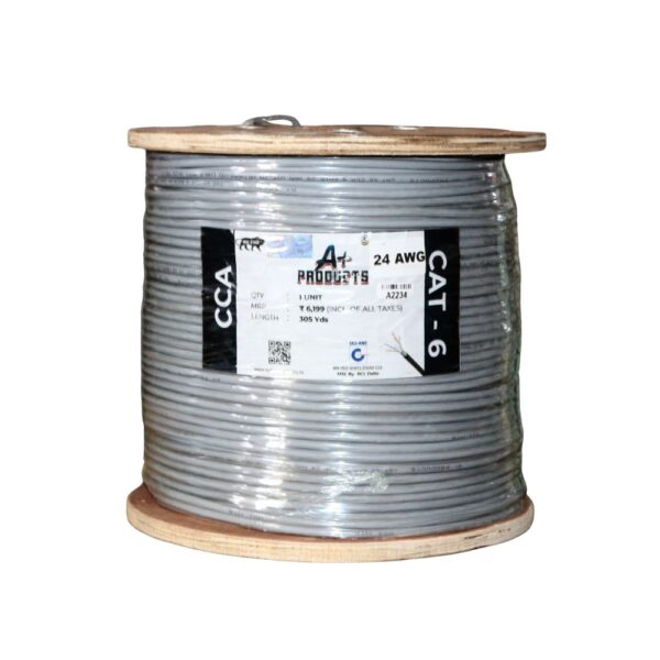 A+ PRODUCTS CAT6 CCA LAN Cable INDOOR 305Y GRAY (0.51MM)