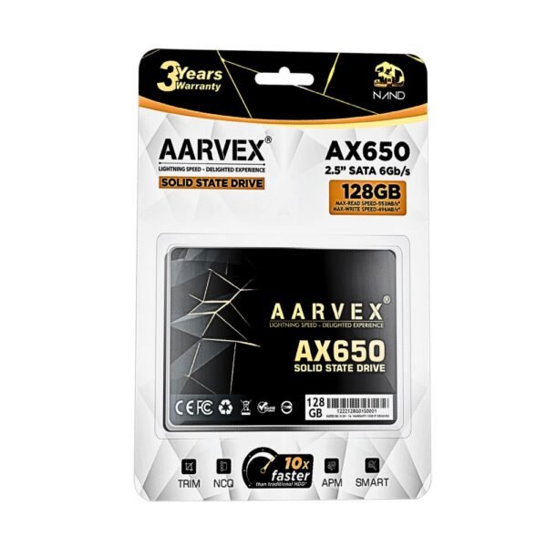 AARVEX INTERNAL SSD 128GB SATA (AX650 )