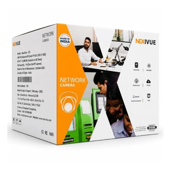 NEXIVUE 4MP IP HYBRID DOME CAMERA 3.6MM WITH MIC (5A4EU-4)