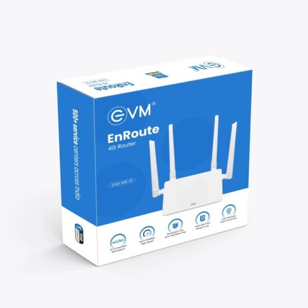 EVM SIM ROUTER 4G | 5G 4 ANTENNA 150 MBPS ENROUTE