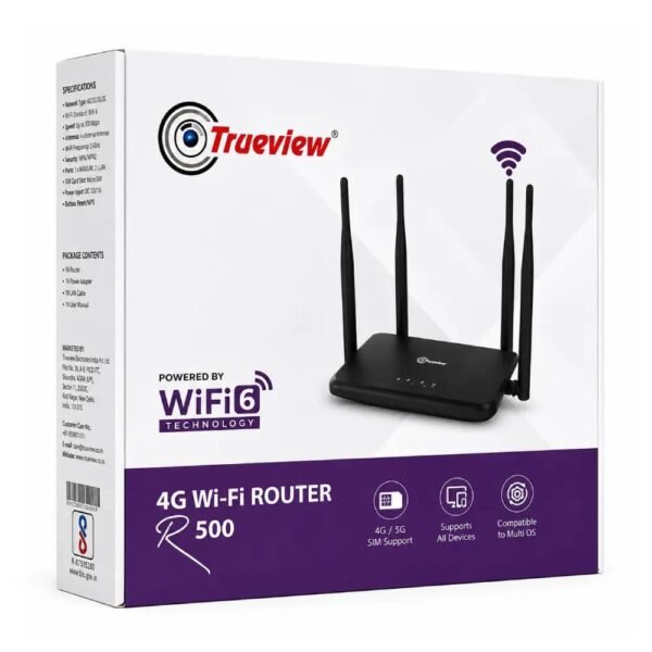 TRUEVIEW SIM ROUTER 4G LTE 500 MBPS WIRELESS R500