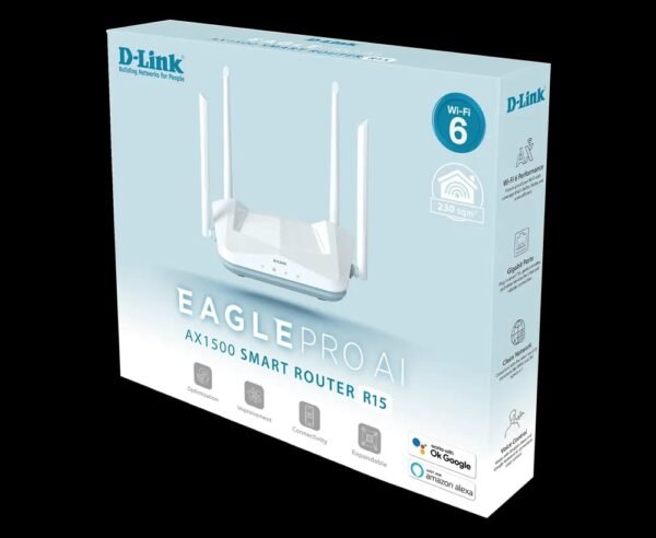 D-LINK WIRELESS ROUTER DUAL BAND GIGA R15 (EAGLE PRO AI) 1500 MBPS