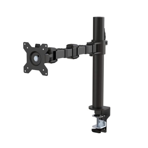AMAZON BASICS SINGLE MONITOR / LED STAND, TABLE TOP CLAMP HEIGHT ADJUSTABLE ARM MOUNT- STEEL