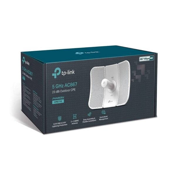 TP-LINK CPE710 5GHZ AC 867MBPS 23DBI OUTDOOR ACCESS POINT TO POINT (P2P)