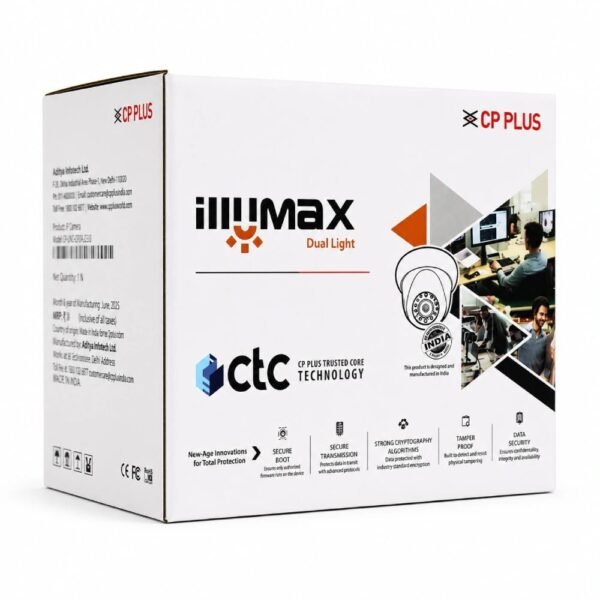 CP-PLUS 4MP IP ILLUMAX HYBRID DOME CAMERA 3.6MM WITH AUDIO (DA41L3C-D-LQ)