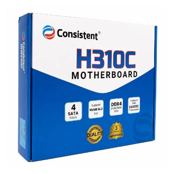 CONSISTENT H310C DDR4 MOTHERBOARD FOR INTEL 6TH TO 9TH GEN WITH NVME