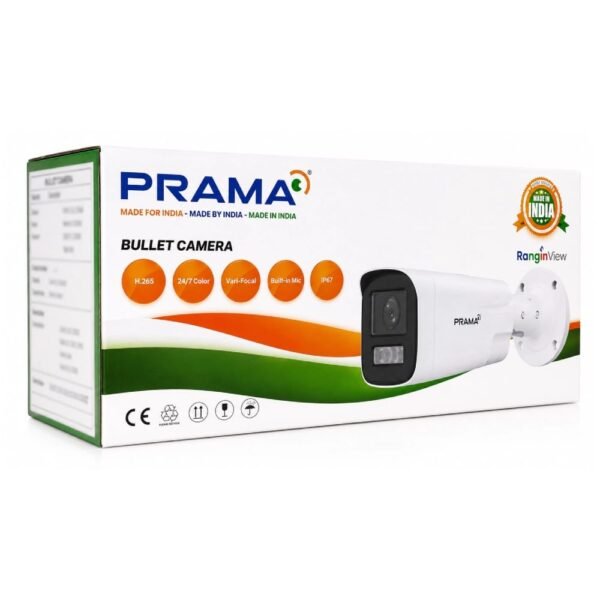 PRAMA IP BULLET CAMERA 2MP HYBRID WITH MIC VARIFOCAL (NC126D3-WNRAM(D2))