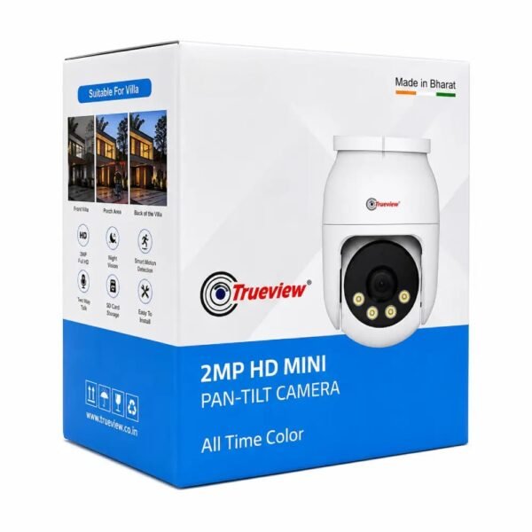 TRUEVIEW 2MP HD MINI PAN-TILT CAMERA NIGHT COLOR WITH TWO WAY AUDIO T18300