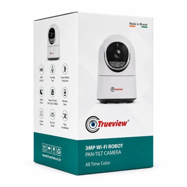 TRUEVIEW ROBOT 3MP Wi-Fi PT CAMERA TWO WAY AUDIO (T18296S)