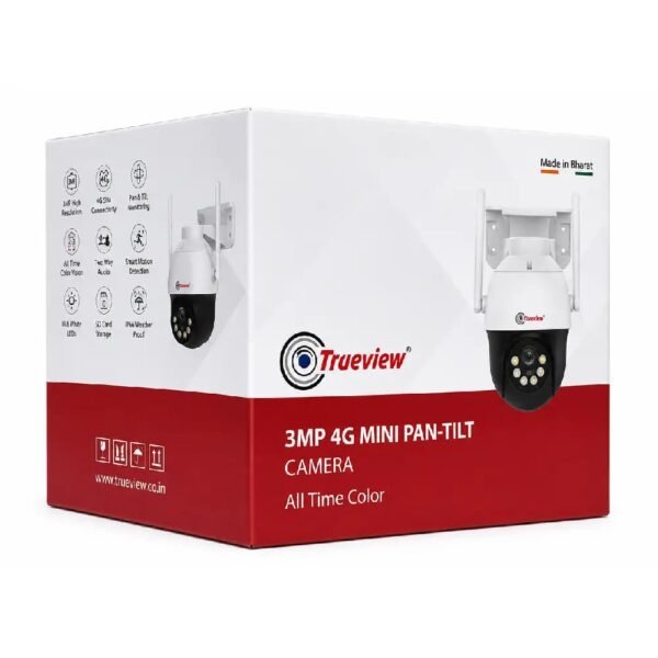 TRUEVIEW 3mp 4G MINI PAN-TILT CAMERA TWO WAY AUDIO T18120SF (10X ZOOM)