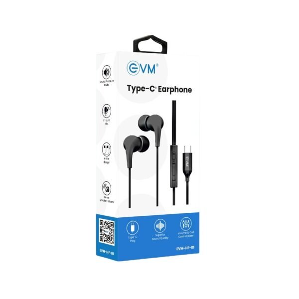 EVM TYPE-C EARPHONE (EVM-HF-01) BLACK