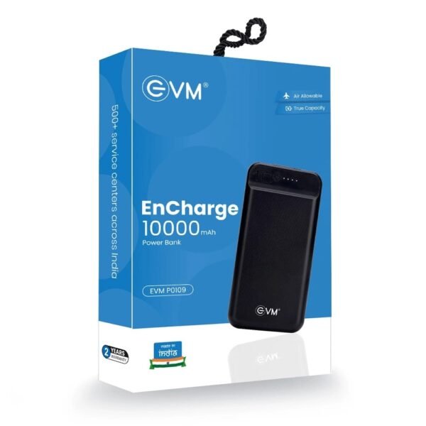 EVM POWER BANK 10000 MAH (ENCHARGE P0109) BLACK